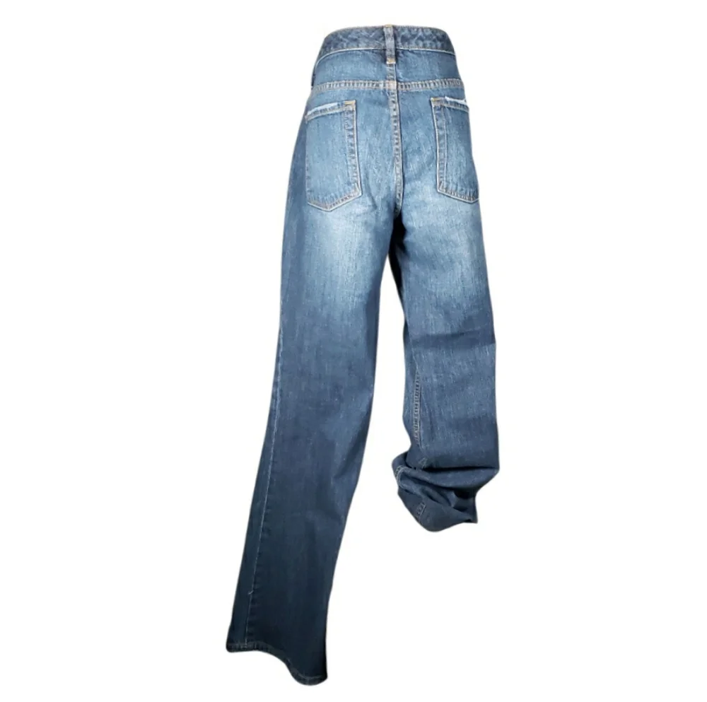 Vtg Banana Republic Denim Jeans 8 Contour Boot Cut Dark Wash Mid Rise Stretch